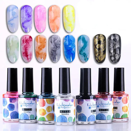 ESMALTE DE ACQUARELA PARA UÑAS EN GEL