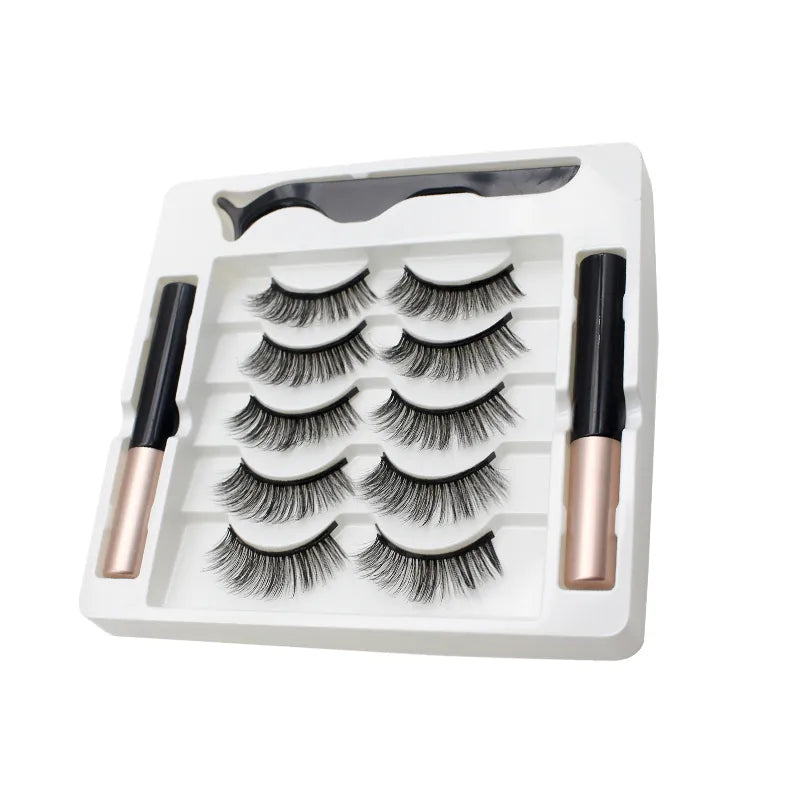 3D Magnetic Eyelashes Magnet Eyeliner SET DE PESTAÑAS 3D (5 PIEZAS)