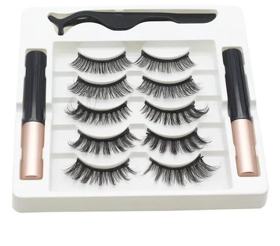 3D Magnetic Eyelashes Magnet Eyeliner SET DE PESTAÑAS 3D (5 PIEZAS)