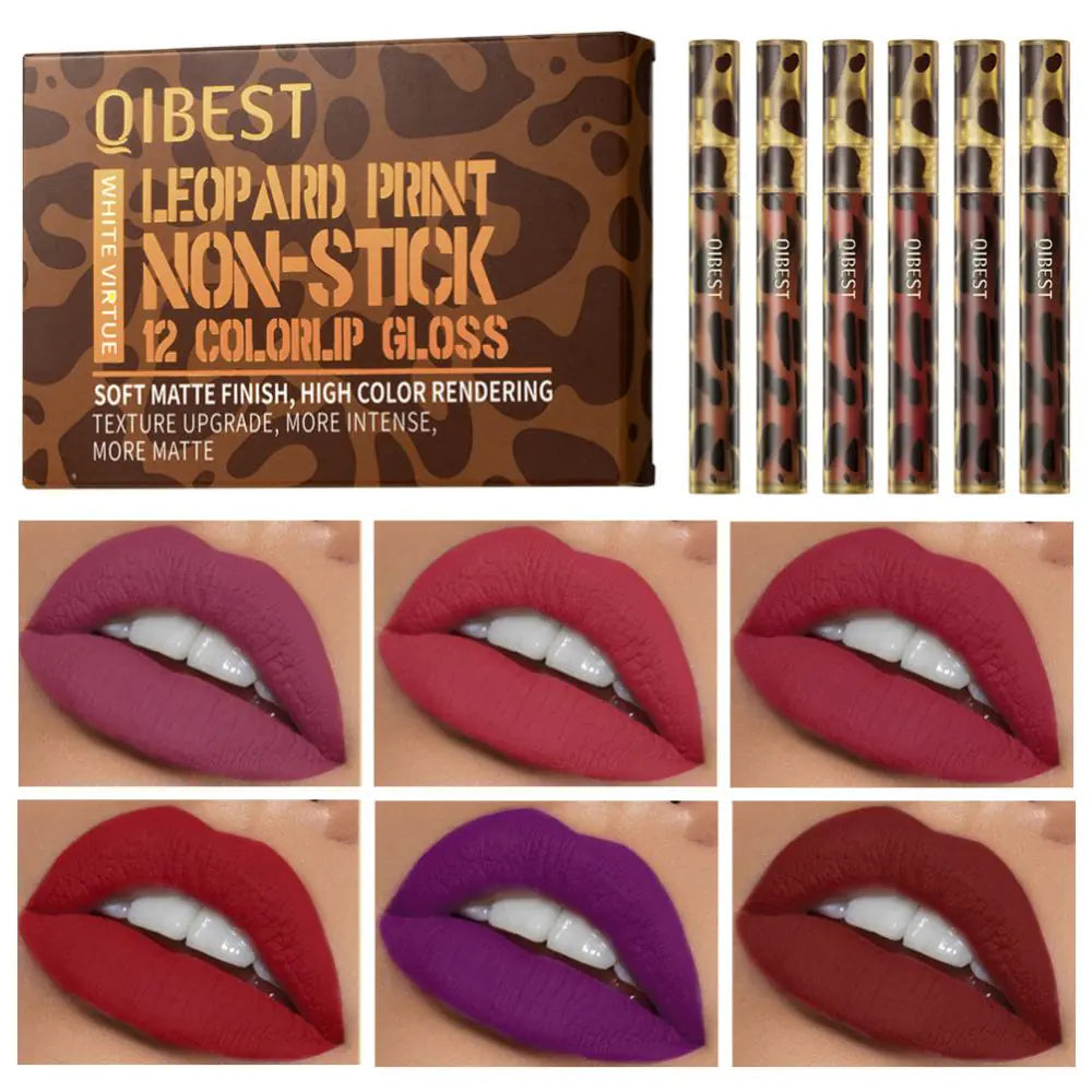 6 UNIDS/SET BRILLO DE LABIOS MATE DE TERCIOPELO