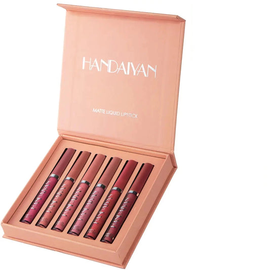 SET DE 6 BRILLOS LABIALES HANDAIYAN VELVET