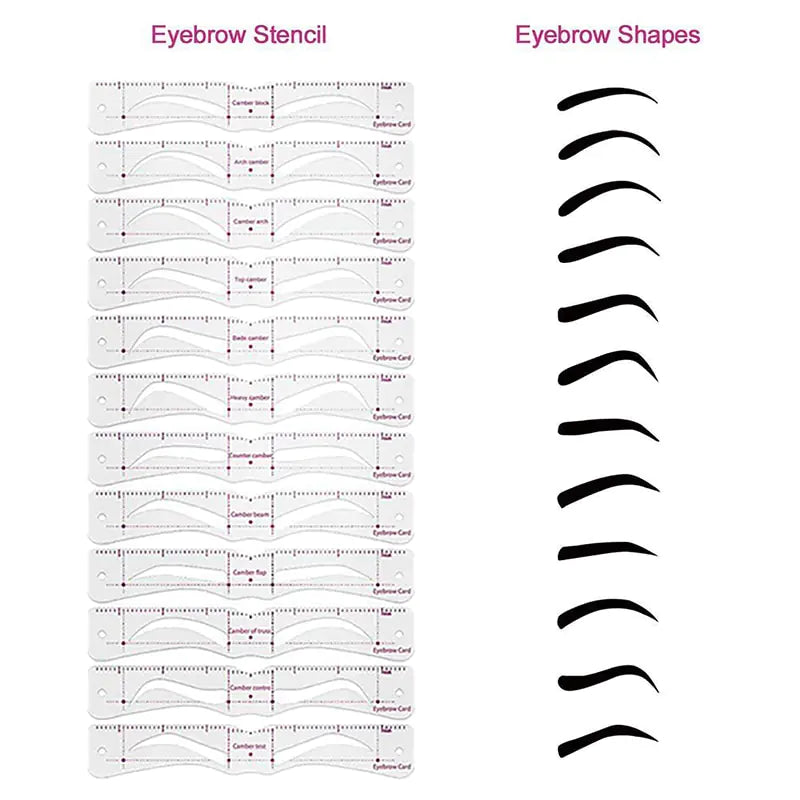 JUEGO DE PLANTILLAS PARA CEJAS DIY REUTILIZABLES (12 ESTILOS)