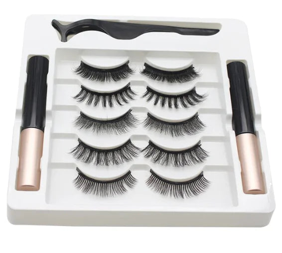 3D Magnetic Eyelashes Magnet Eyeliner SET DE PESTAÑAS 3D (5 PIEZAS)