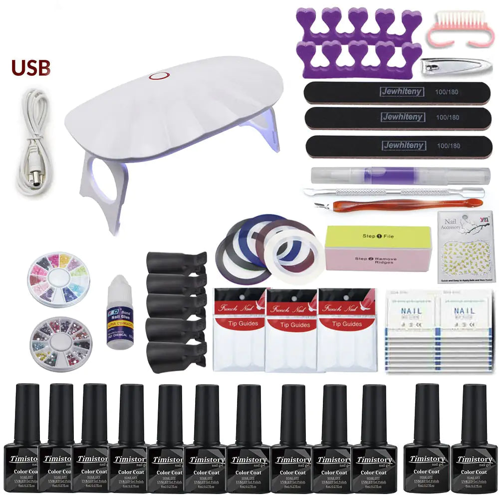 SET PARA CONSTRUCCIÒN DE UÑAS CON LAMPARA